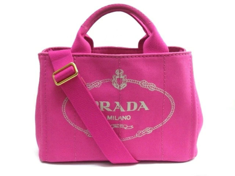 Prada bag shoulder Canapa strap canvas Fuschia Pink